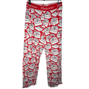 Budweiser Logo Light Weight Stretchy Patterned Lounge Pajama Pants